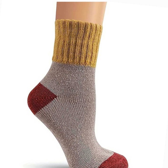 5 Pr Wool Blend Colorblock Socks Med - Picture 4 of 5